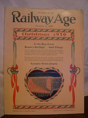 Seller image for RAILWAY AGE: VOLUME 89, NUMBER 25, DECEMBER 20, 1930 for sale by Robert Gavora, Fine & Rare Books, ABAA