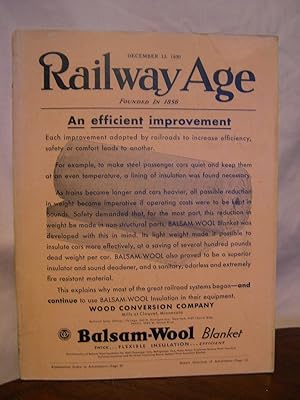 Seller image for RAILWAY AGE: VOLUME 89, NUMBER 24, DECEMBER 13, 1930 for sale by Robert Gavora, Fine & Rare Books, ABAA