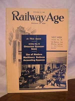 Seller image for RAILWAY AGE: VOLUME 91, NUMBER 16, OCTOBER 17, 1931 for sale by Robert Gavora, Fine & Rare Books, ABAA