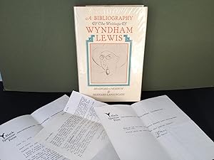 Imagen del vendedor de A Bibliography of the Writings of Wyndham Lewis [With 3 Letters Laid in] a la venta por Bookwood