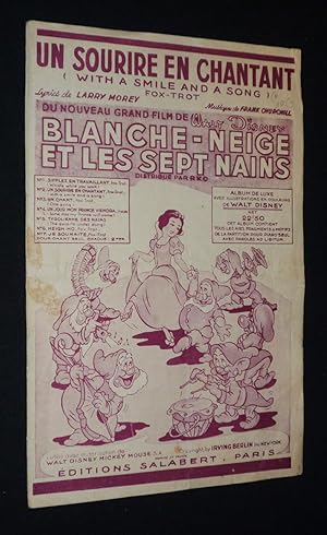 Seller image for Un sourire en chantant (With a Smile and a Song), fox-trot du nouveau grand film de Walt Disney, Blanche-Neige et les Sept Nains for sale by Abraxas-libris