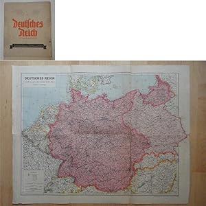 Bild des Verkufers fr Landkarte Deutsches Reich" zum Verkauf von Galerie fr gegenstndliche Kunst