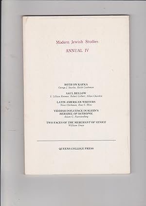 Immagine del venditore per MJS Annual IV. Modern Jewish Studies Winter 1982 (a Special Publication of YIDDISH Volume IV, Number 4, Winter 1982 venduto da Meir Turner