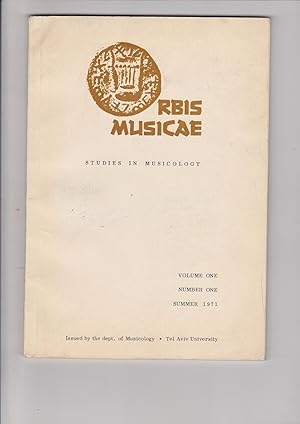 Orbis Musicae: Volume I, Number 1, August 1971