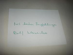 Imagen del vendedor de Rolf Hasenclever. Deutscher Unternehmer und Jazzmusiker (1928 - 2008). Signatur a la venta por Versandantiquariat Rainer Kocherscheidt