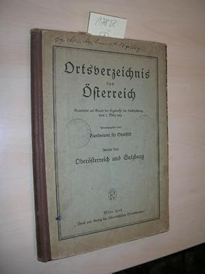 Ortsverzeichnis von Oberösterreich und Salzburg.