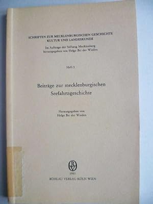 Seller image for Beitrge zur mecklenburgischen Seefahrtsgeschichte. for sale by Ostritzer Antiquariat