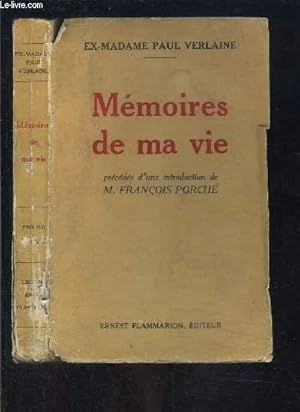 Bild des Verkufers fr MEMOIRES DE MA VIE zum Verkauf von Le-Livre