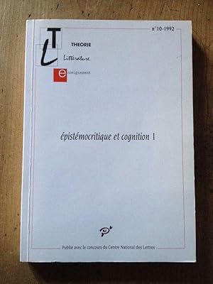 Imagen del vendedor de Revue Thorie littrature enseignement numro 10 pistmocritique et cognition 1 a la venta por Librairie des Possibles