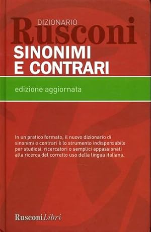 Seller image for Dizionario sinonimi e contrari. for sale by FIRENZELIBRI SRL