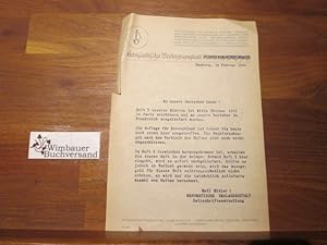 Schreiben Februar 1944 an die Abonnenten von "Deutschland - Frankreich"