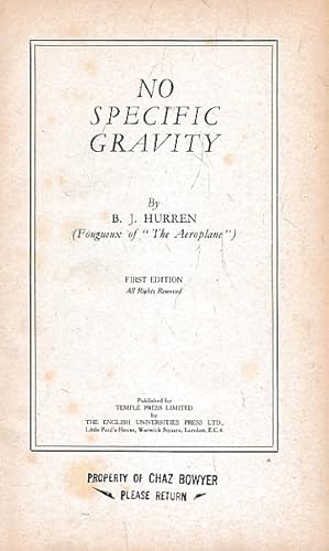 Seller image for No Specific Gravity for sale by Barter Books Ltd