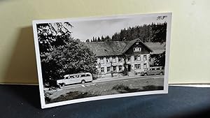 Ansichtskarte s/w - Hotel überm Wasserfall Triberg -echte fotografie