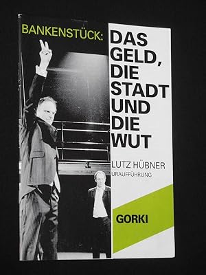 Immagine del venditore per Programmheft Maxim Gorki Theater 2003/ 04. Urauffhrung BANKENSTCK: DAS GELD, DIE STADT UND DIE WUT von Lutz Hbner. Regie: Volker Hesse, Raum: Marina Hellmann, Kostme: Sabine Volz, Musik: Sabine Worthmann. Mit Michael Wenninger, Julian Mehne, Dieter Wien, Thorsten Merten, Ulrich Anschtz, Anna Kubin, Monika Lennartz, Monika Hetterle venduto da Fast alles Theater! Antiquariat fr die darstellenden Knste