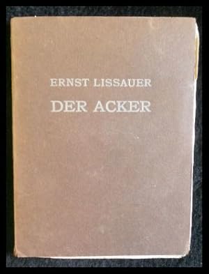 Bild des Verkufers fr Der Acker. Dichtungen zum Verkauf von ANTIQUARIAT Franke BRUDDENBOOKS