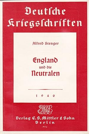 Bild des Verkufers fr England und die Neutralen. zum Verkauf von Antiquariat Krikl