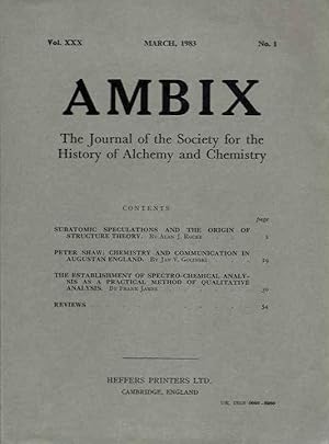 Seller image for AMBIX, VOL. XXX: The Journal of the Society for the Study of Alchemy and Early Chemistry for sale by By The Way Books