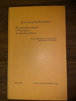 Seller image for El contrato social o Principios de derecho poltico for sale by La Leona LibreRa