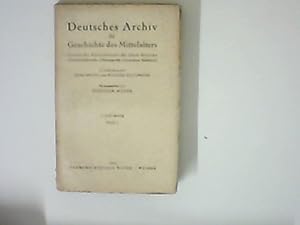 Image du vendeur pour Deutsches Archiv fr Geschichte des Mittelalters namens des Reichsinstituts fr ltere deutsche Geschichtskunde (Monumenta Germaniae historica). In Verbindung mit Karl Brandi und Walther Holtzmann herausgegeben. 7. Jahrgang, Heft 1. mis en vente par Zellibooks. Zentrallager Delbrck