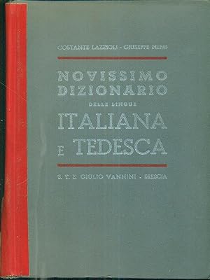 Bild des Verkufers fr Novissimo dizionario delle lingue italiana e tedesca, zum Verkauf von Librodifaccia