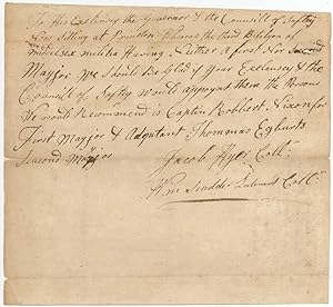 Autograph Letter Signed to New Jersey's Revolutionary War Governor William Livingston Recommendin...