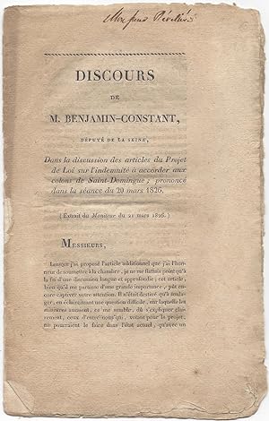 Discours de M. Benjamin-Constant, Député de la Seine, Dans la discussion des articles du Projet d...