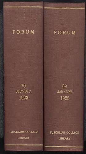 The Forum. 1923. January through December. Volumes 69 & 70.