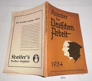 Bild des Verkufers fr Kalender der Deutschen Arbeit 1934 zum Verkauf von Versandhandel fr Sammler