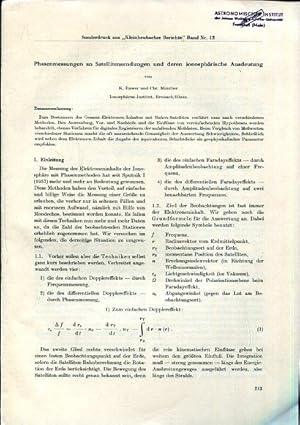 Phasenmessungen an Satellitensendungen und deren ionosphärische Ausdeutung.