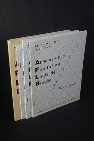 Bild des Verkufers fr Annales de la Fondation Louis de Broglie: several issues. zum Verkauf von Steven Wolfe Books