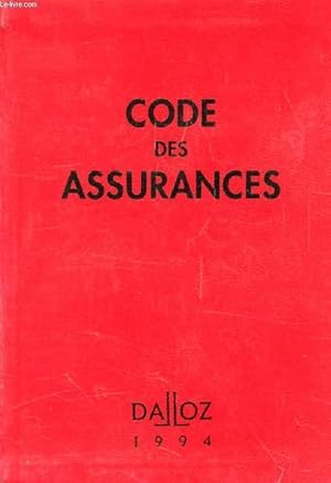 Bild des Verkufers fr CODE DES ASSURANCES zum Verkauf von Le-Livre