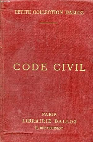 Seller image for CODE CIVIL, Annot d'aprs la Doctrine et la Jurisprudence, Avec Renvois aux Ouvrages de MM. DALLOZ for sale by Le-Livre