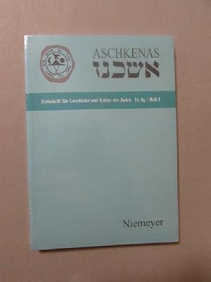 Imagen del vendedor de Aschkenas - Zeitschrift fr Geschichte und Kultur der Juden, 16. Jahrgang / Heft 1 a la venta por Bookstore-Online