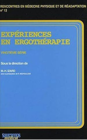 expériences en ergothérapie ; 20e série