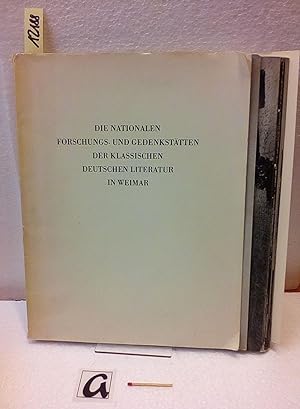 Bild des Verkufers fr Nationale Forschungs- und Gedenksttten der klassischen deutschen Literatur in Weimar. zum Verkauf von AphorismA gGmbH