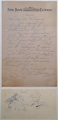 Autographed Letter Signed on New York Tribune letterhead