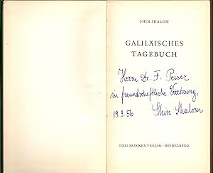 Seller image for Galilisches Tagebuch. for sale by Rdner Versandantiquariat