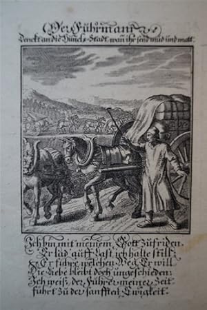 Der Fuhrmann. Kupferstich aus Christoph Weigels Ständebuch von 1711.