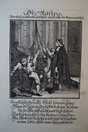 Der Küster. Kupferstich aus Christoph Weigels Ständebuch von 1711.