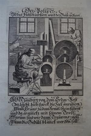 Der Polirer. Kupferstich aus Christoph Weigels Ständebuch von 1711.