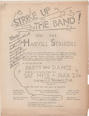 Bild des Verkufers fr Strike Up the Band; for the Harvill Strikers . . zum Verkauf von Locus Solus Rare Books (ABAA, ILAB)