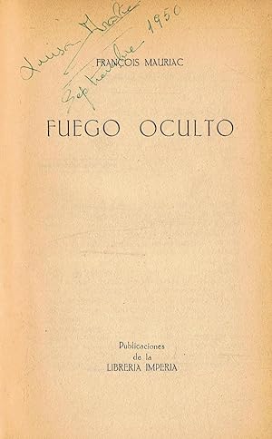 Imagen del vendedor de FUEGO OCULTO a la venta por Librera Torren de Rueda