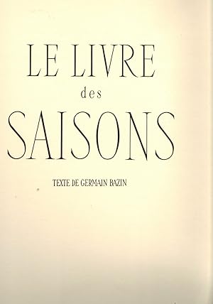 Seller image for Le Livre des Saisons (Les trsors de la Peinture Francaise / Edition Suisse) for sale by Paderbuch e.Kfm. Inh. Ralf R. Eichmann