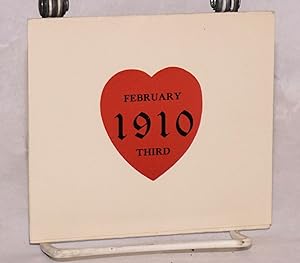 February Third 1910 [cover title] [invitation card] Annual Ball given by Observatory Parlor, numb...