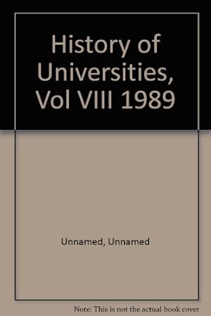 History of Universities, 1989