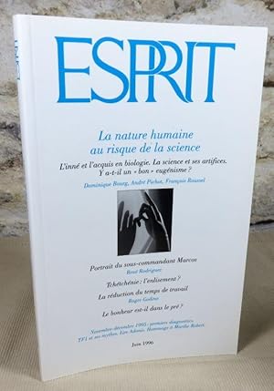 Image du vendeur pour Revue esprit : La nature humaine au risque de la science. mis en vente par Latulu