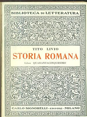 Bild des Verkufers fr Storia romana libro quarantacinquesimo zum Verkauf von Librodifaccia