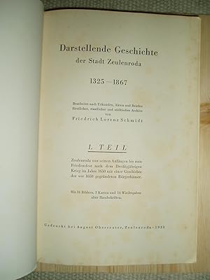 Darstellende Geschichte der Stadt Zeulenroda 1325-1867.,.I. Teil : Zeulenroda von seinen Anfängen...