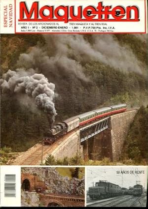 MAQUETREN. REVISTA DE LOS AFICIONADOS AL TREN MAQUETA Y REAL. AÑO 1, NUM. 2. CONSTRUCCION EN HO D...