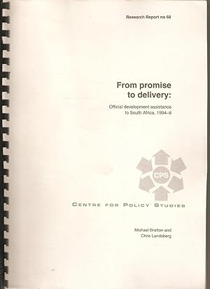 Seller image for From promise to delivery: Official development assistance to South Africa, 1994-8 for sale by Snookerybooks